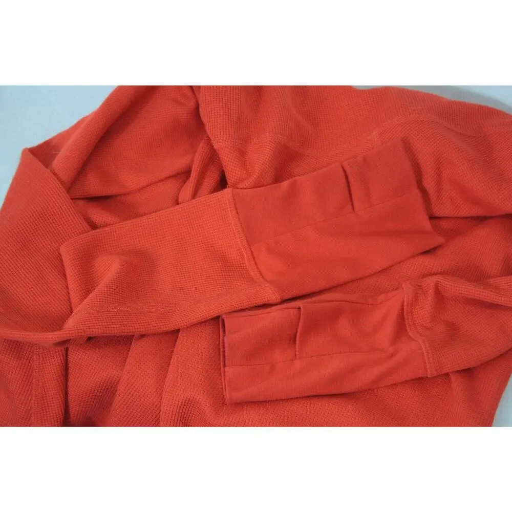 Vintage Nike ACG Waffle Knit Thermal Pullover Womens M Red Half Zip Outdoor